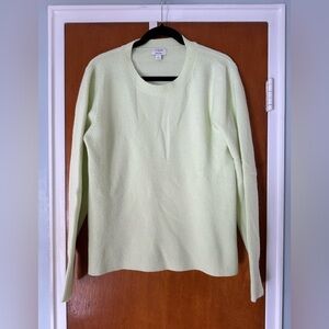 J. Crew Lime Green Crew Neck Sweater, Extra Soft Size L